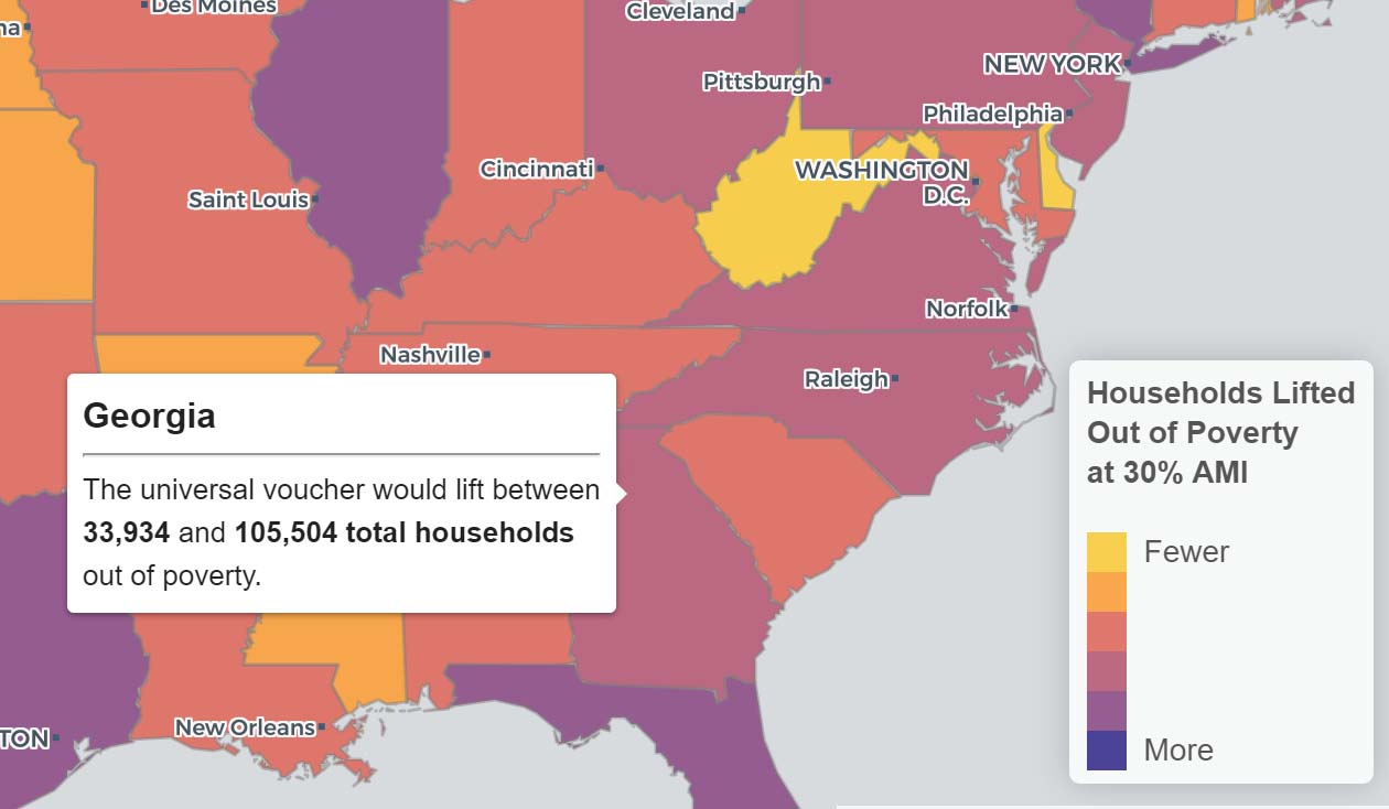 thumbnail showing number of households lifted out of poverty in Georgia with proposed voucher