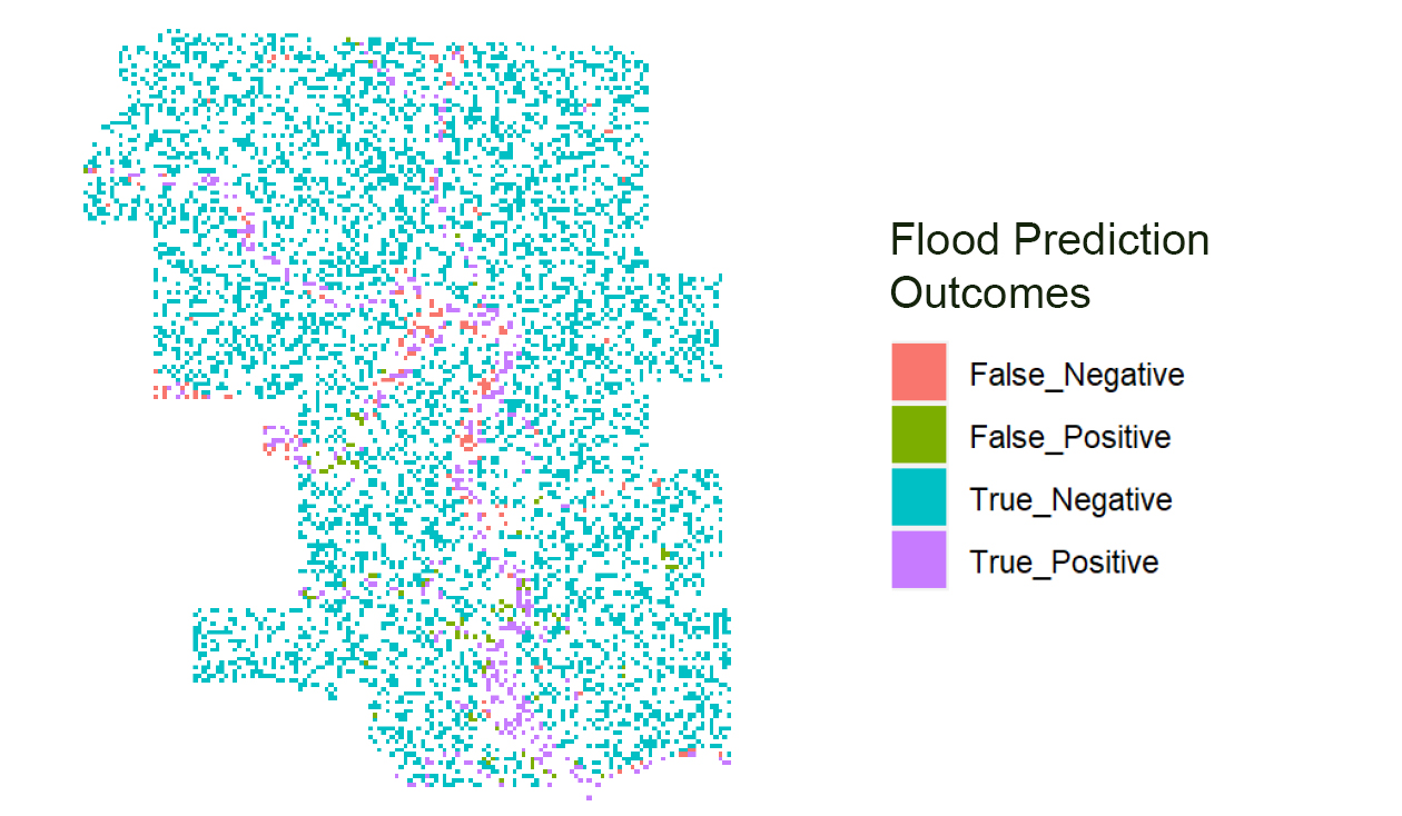 thumbnail of map showing the four prediction classes for Calgary inundation